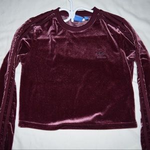 Adidas Cropped Velvet Long Sleeve